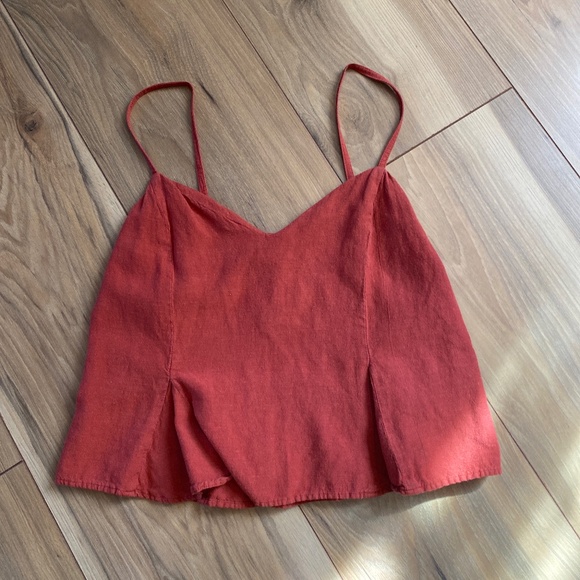 Sim & Sam Red Crop Top - Picture 1 of 2